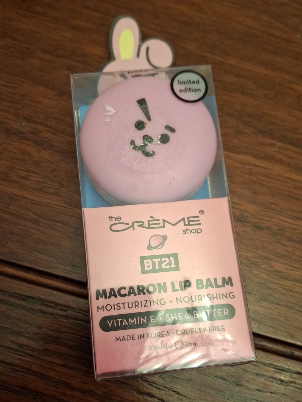 The Crème Shop BT21 Macaron 7.5g Lip Balm - Rose NWT